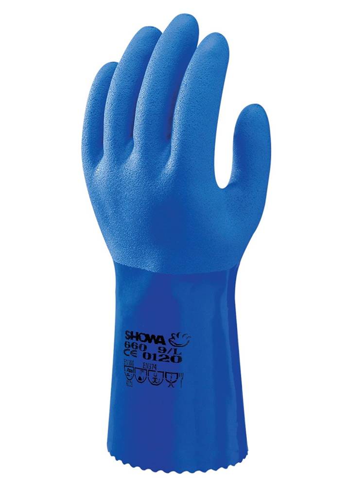 Showa 660 PVC-Chemikalien-Pflanzenschutz-Schutzhandschuh (Gr�sse: XL)