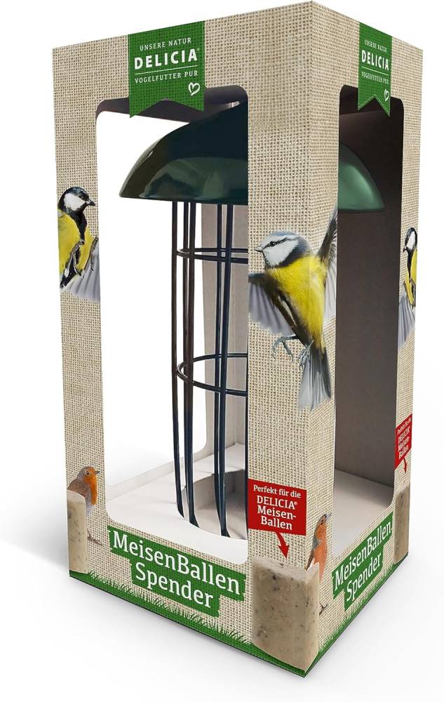 DELICIA(R) MeisenBallen Spender - Futterspender f�r Meisenkn�del ohne Netz - Meisenkn�del Halter